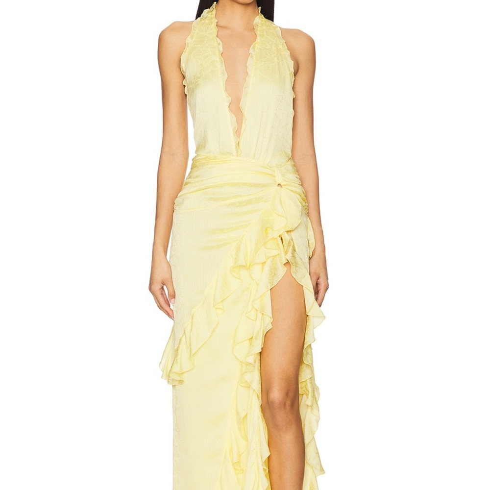 NBD Celenia Maxi Dress in Pale Yellow